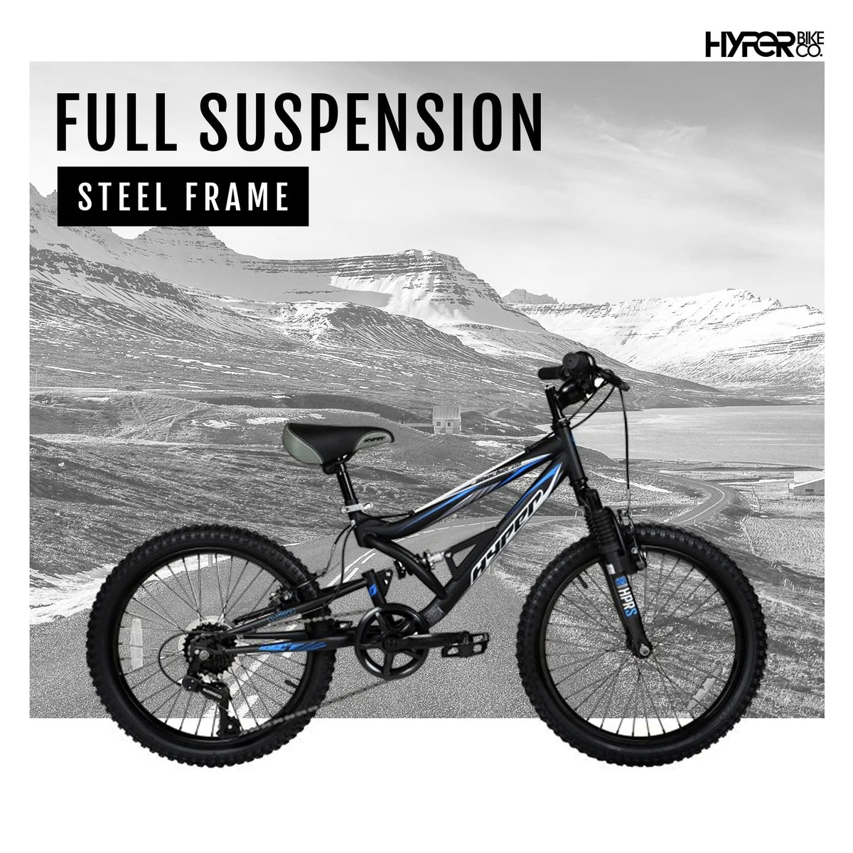 Bicycles 20" Boys Shocker Mountain Bike, Kids, Black